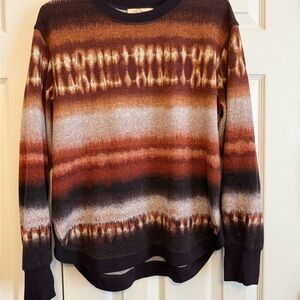 Elegant Brown Gradient Women's Sweater